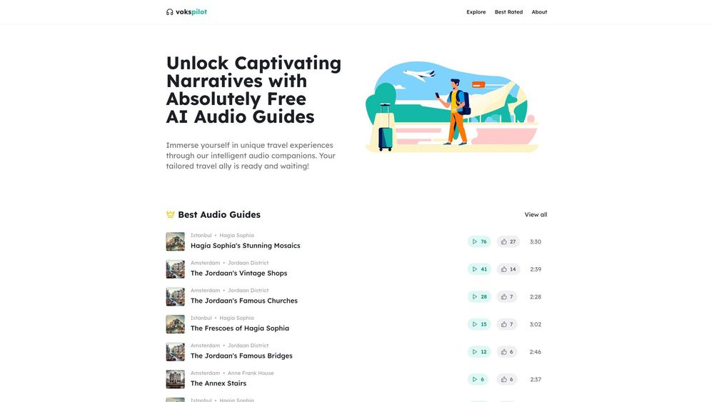 image for VoksPilot - free AI audio guides