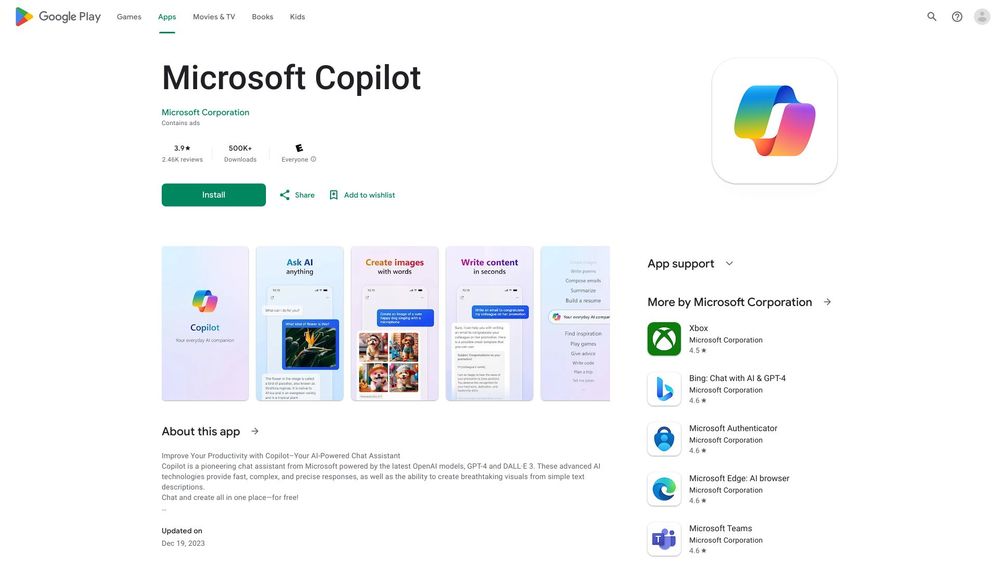 image for Microsoft Copilot for Android