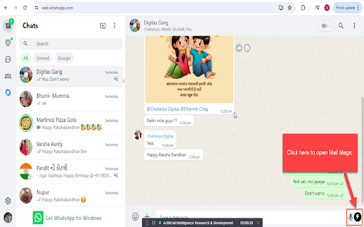 image for ChatGPT AI for WhatsApp messages by MailMagic
