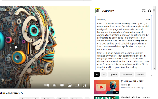 image for Youtube Transcript AI Summary