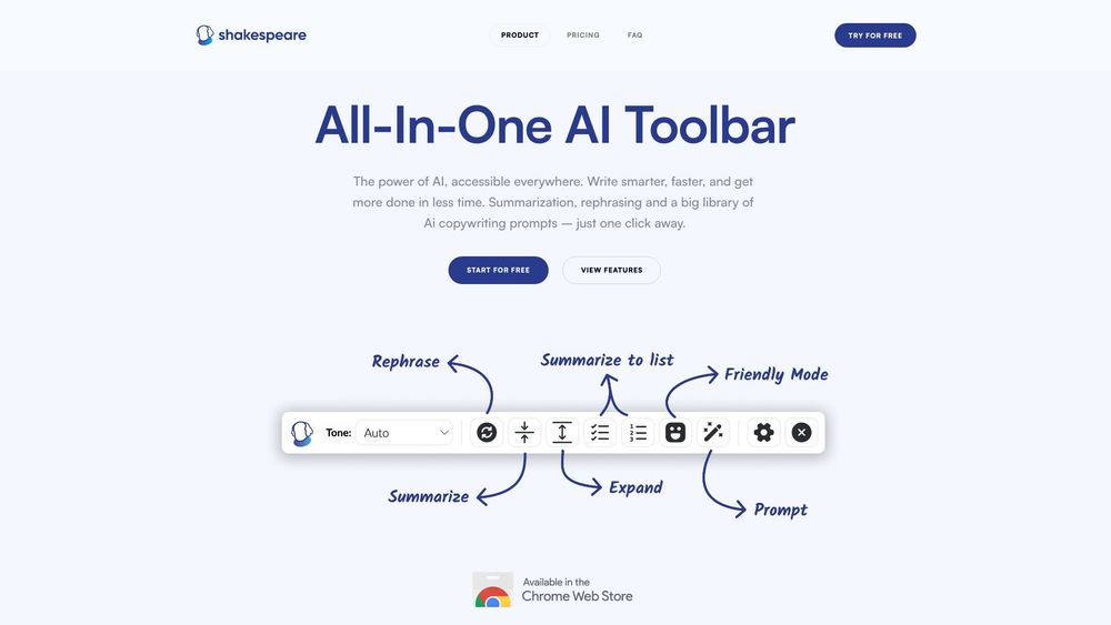 image for Shakespeare AI Writing Toolbar