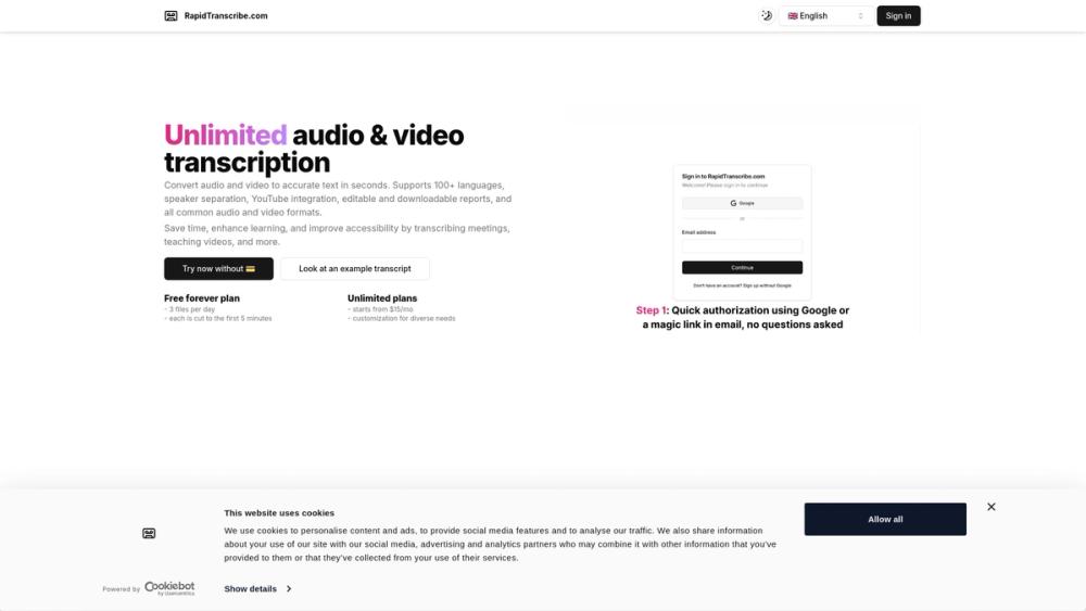 image for RapidTranscribe.com