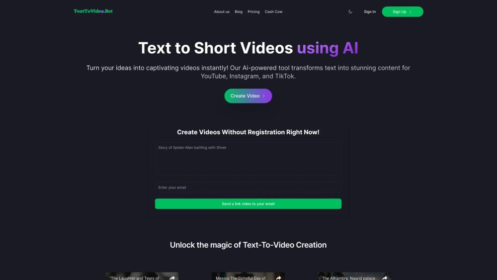 image for TextToVideo.Bot