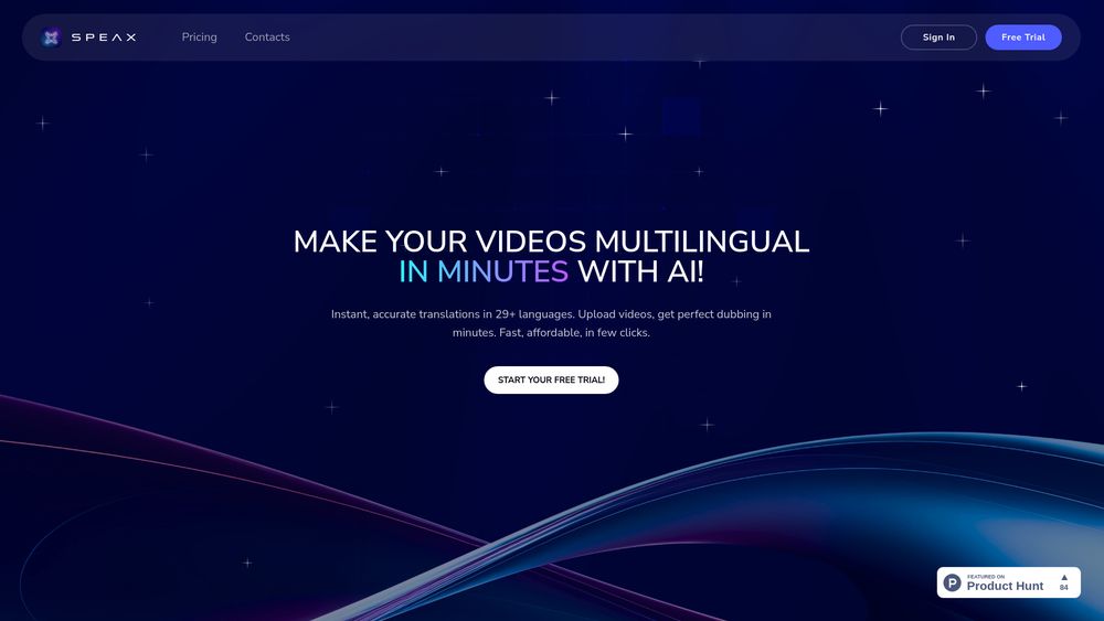 image for Speax - AI Video Dubbing