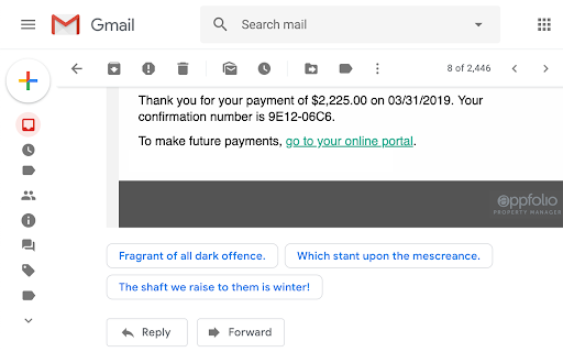 image for Suggested poems for Gmail