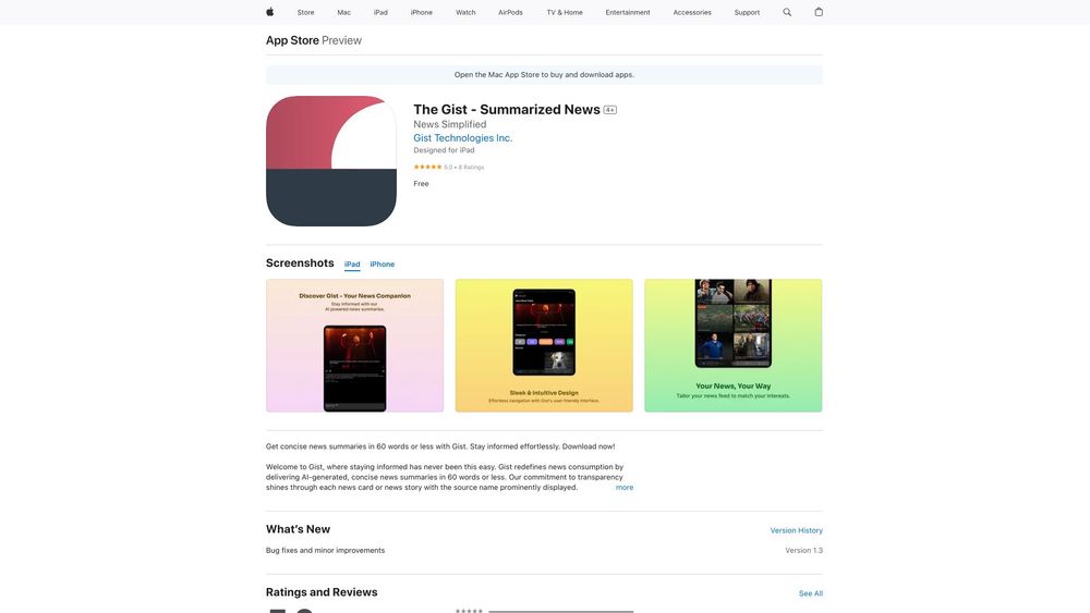 image for The Gist- AI Summarized News App