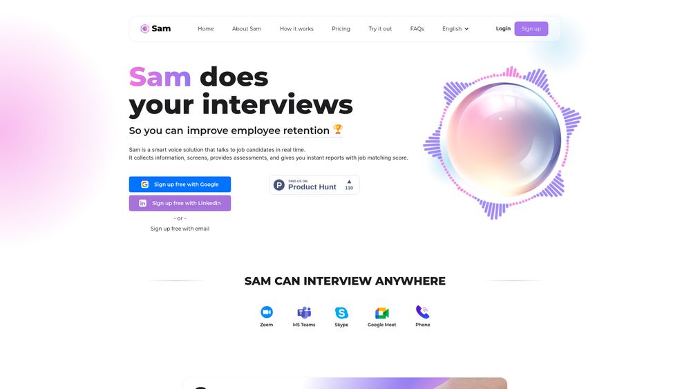 image for Sam, the AI Recruiter