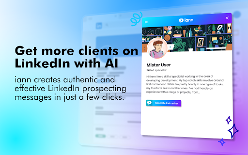 image for iann - AI-powered LinkedIn™ Prospecting Tool