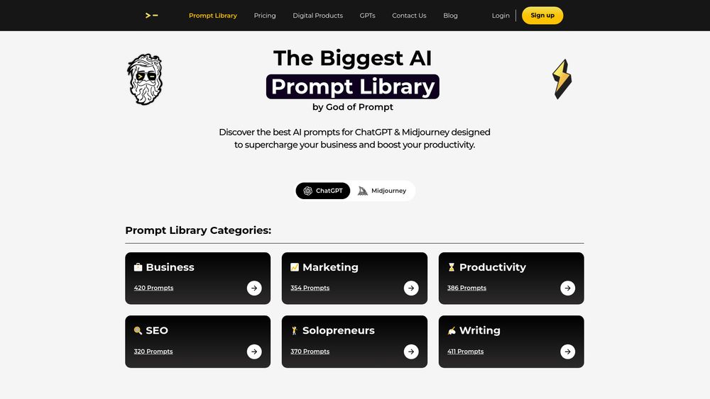 image for AI Prompt Library by God of Prompt