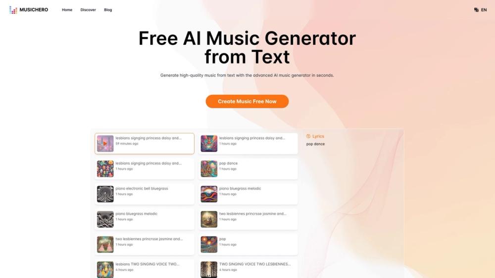 image for MusicHero.ai: Free AI Music Generator from Text Online