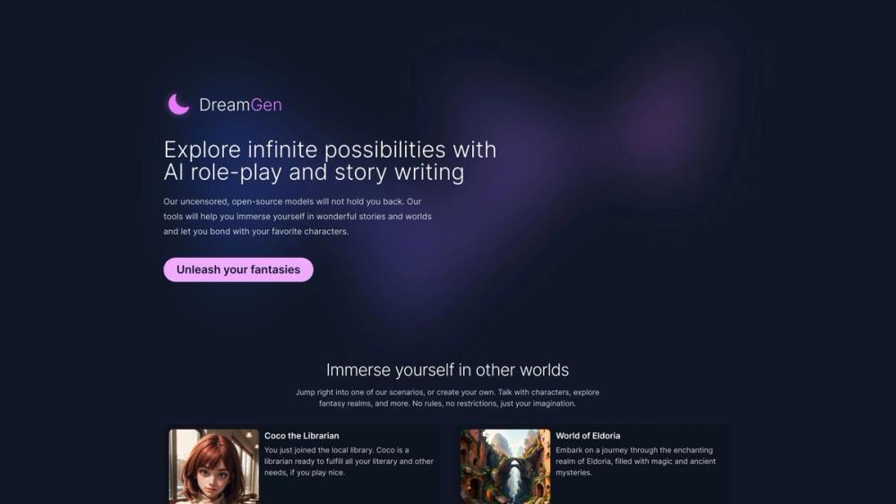 image for DreamGen: AI role-play & story-writing