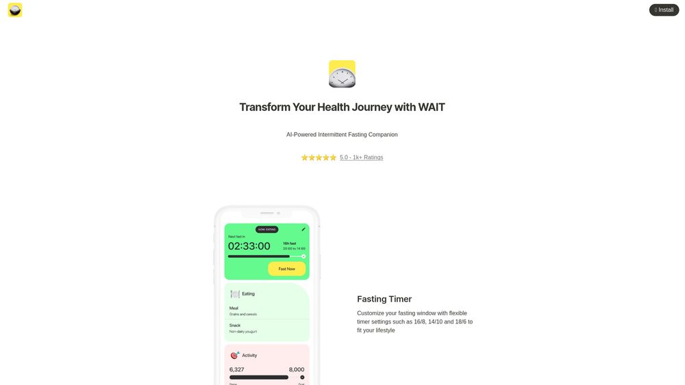 image for WAIT - AI-Powered Intermittent Fasting
