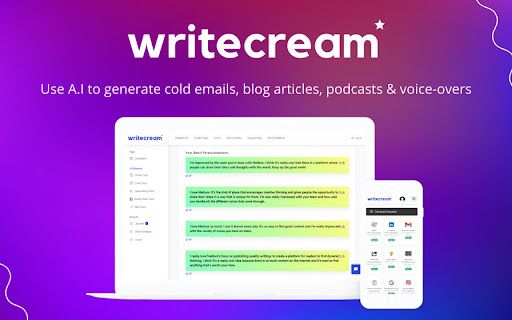 image for Writecream - AI-powered writing assistant