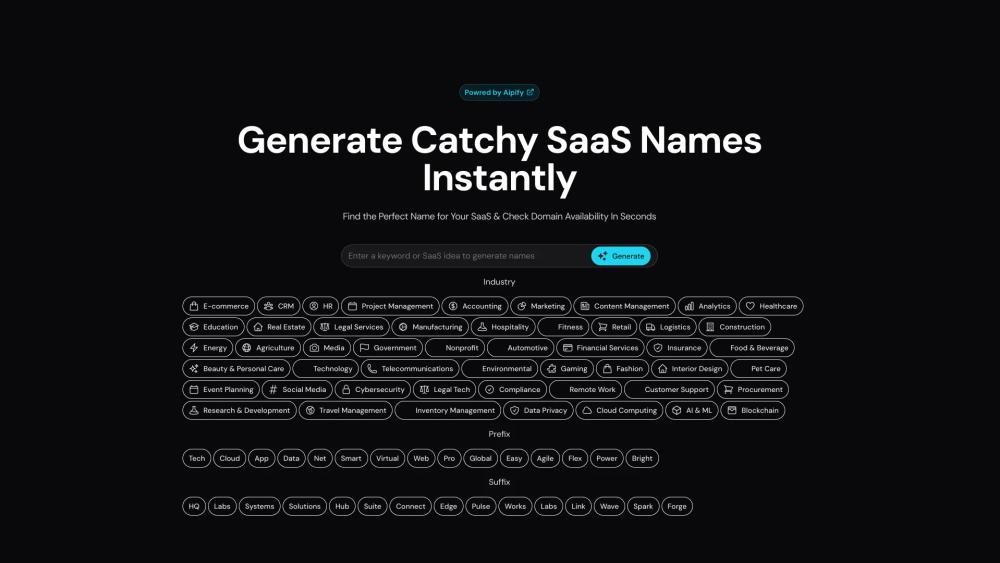 image for SaaS Name Generator