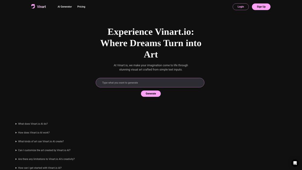 image for Vinart.io: AI Image Generator
