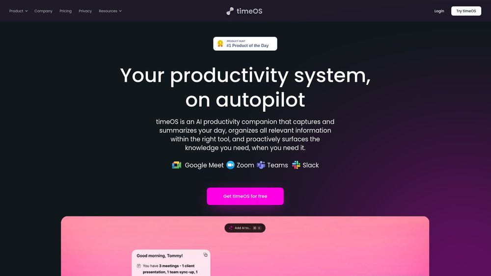 image for timeOS 2.0
