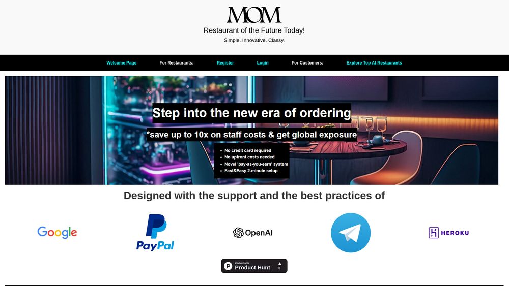image for MOM AI Restaurant Assistant
