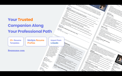 image for Resmume - Free Resume Builder