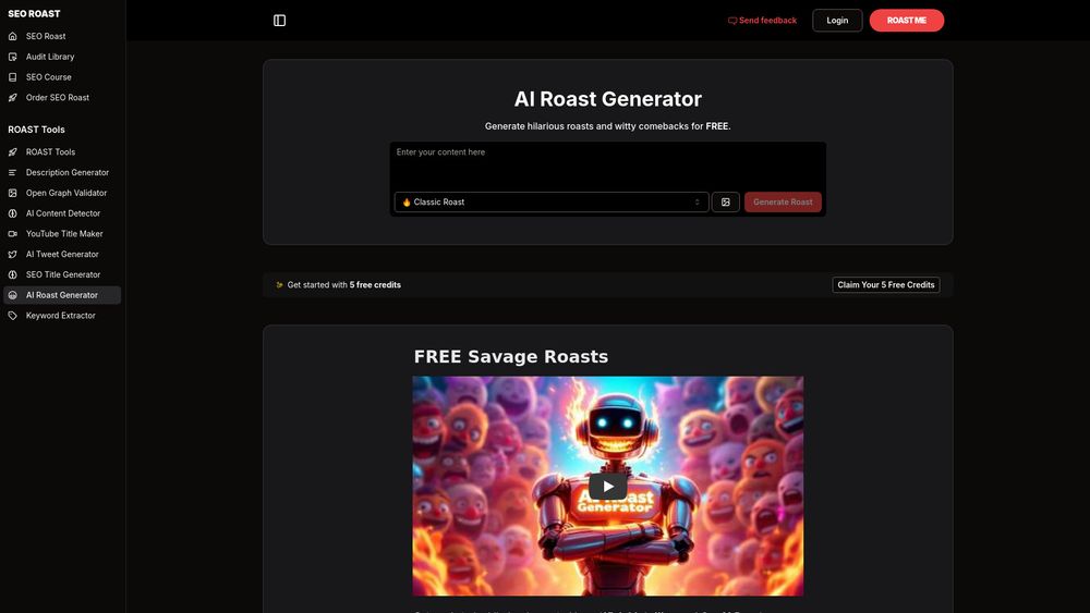 image for AI Roast Generator