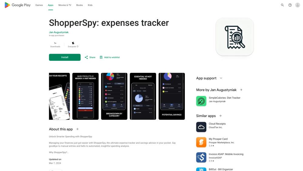 image for ShopperSpy: AI spending tracker
