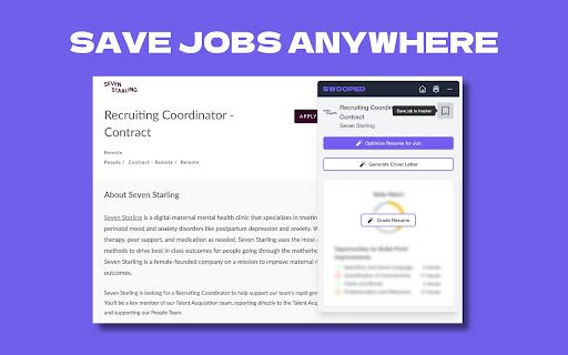 image for Swooped - Job Search Tracker, Resume Optimization, and AI Cover Letters