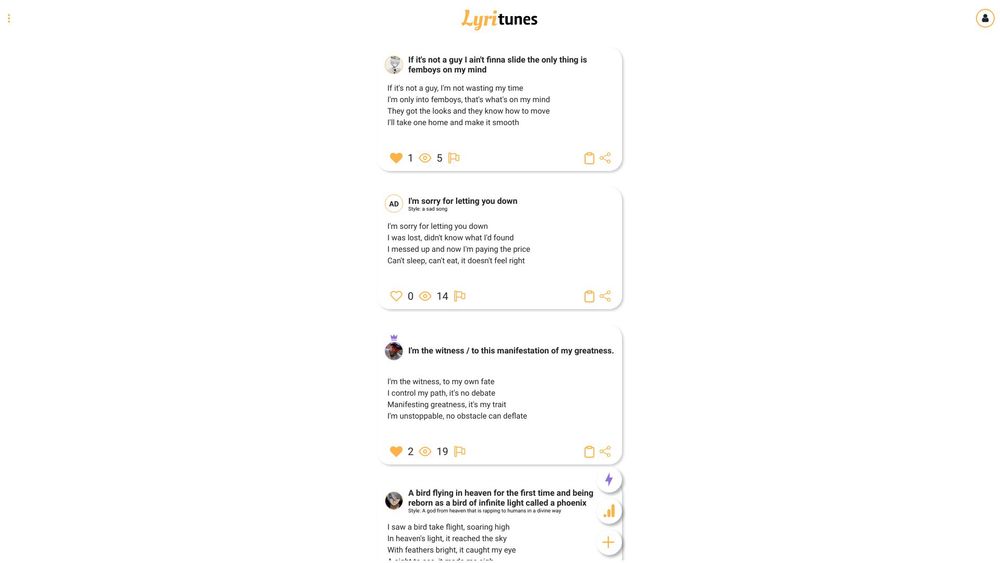 image for LyriTunes - AI Generated Lyrics