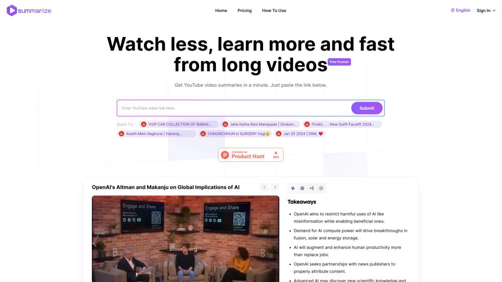 image for Summarize-Youtube Video Summarizer