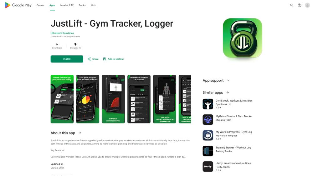 image for JustLift - Gym Tracker & Fitness Logger