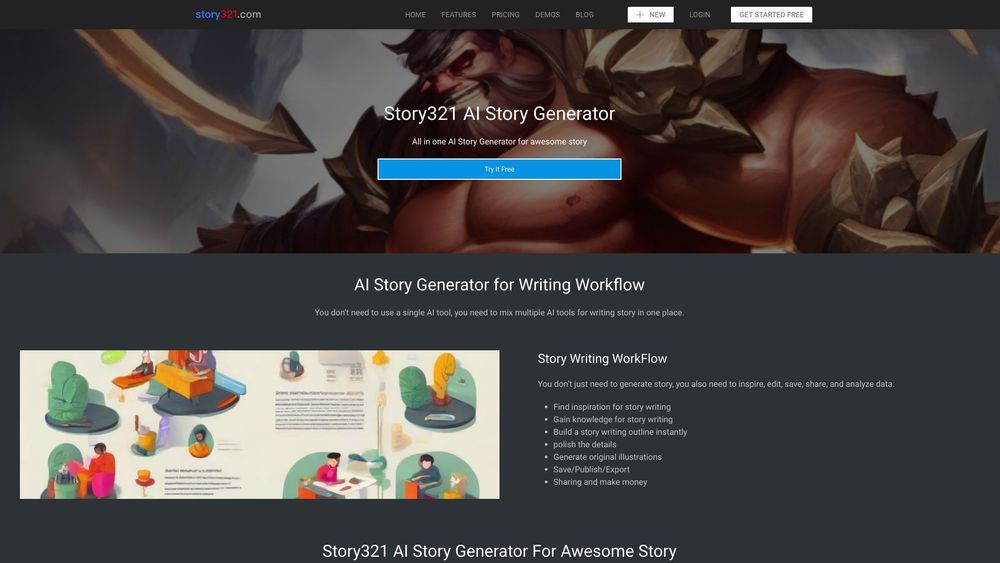 image for Story321 AI story generator