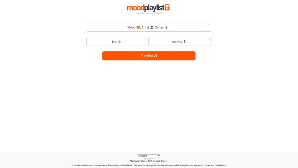 image for Moodplaylist - AI Powered Playlists