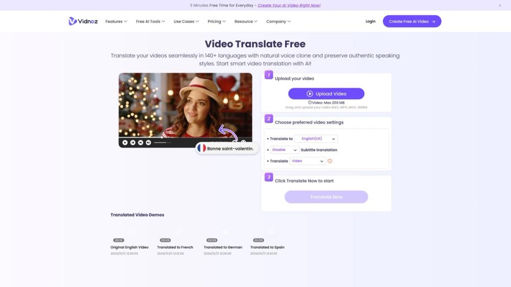 image for Vidnoz AI Video Translator