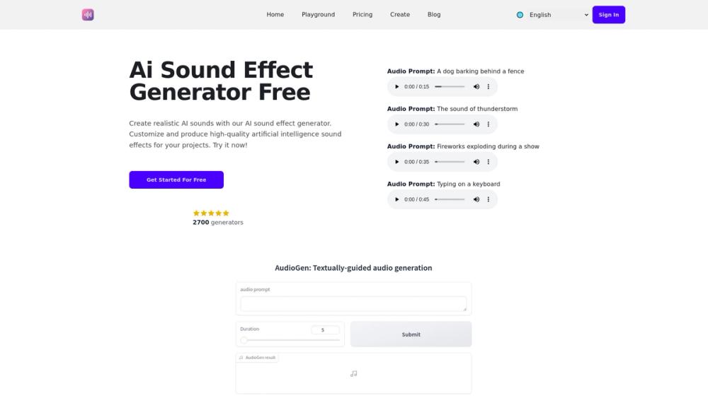 image for Ai Sound Effect Generator