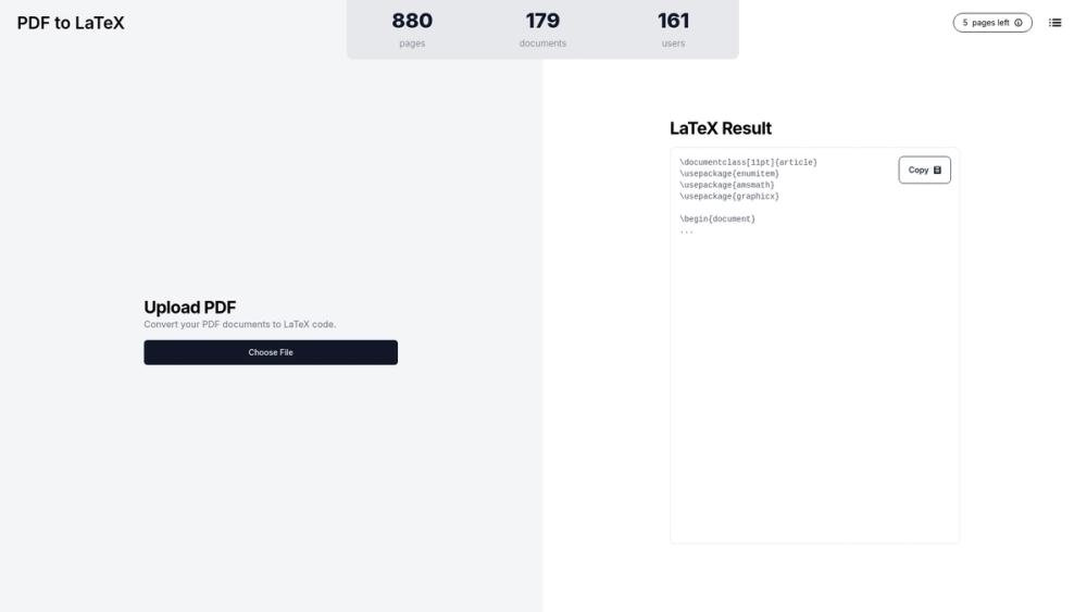 image for PDF to LaTeX