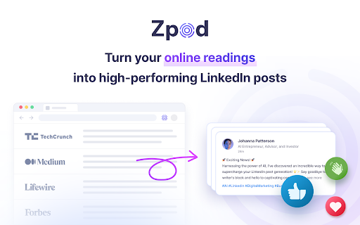 image for Zpod : Personalised Post Creator for LinkedIn