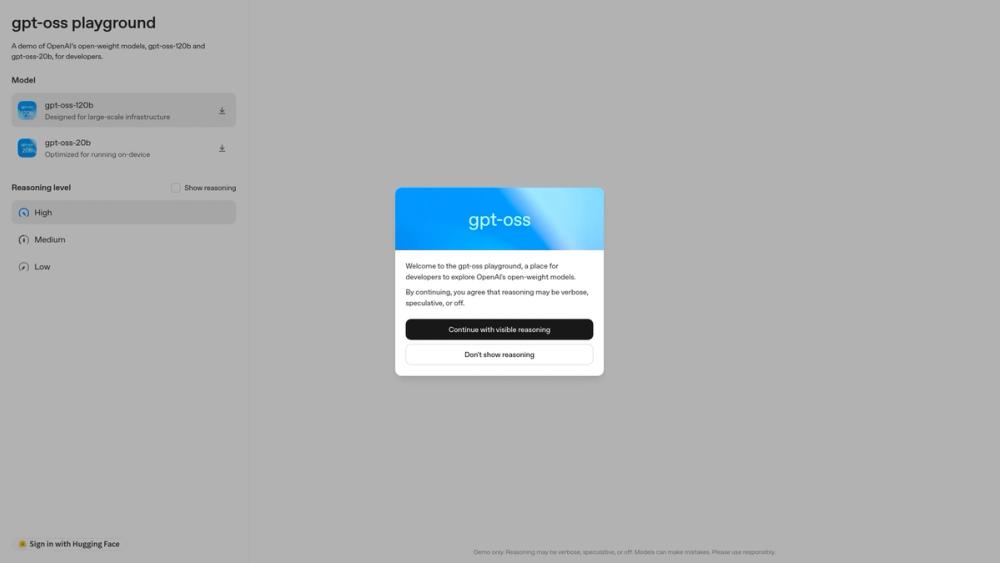image for gpt-oss playground