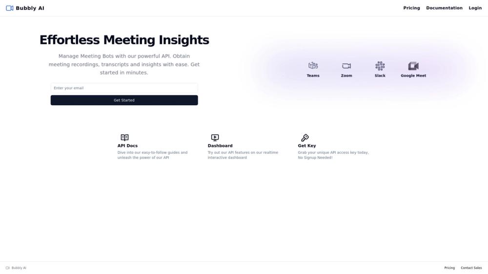 image for Bubbly Meeting Api