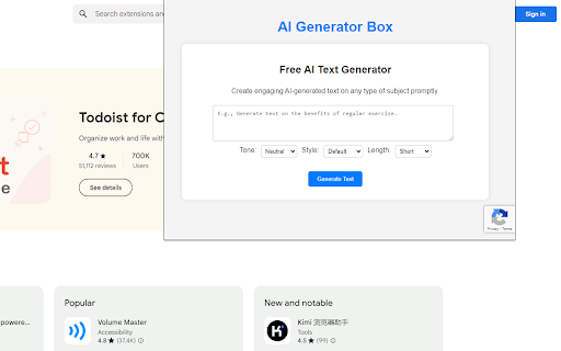 image for AI Text Generator - AIGeneratorBox