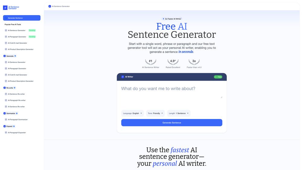 image for AI Sentence Generator