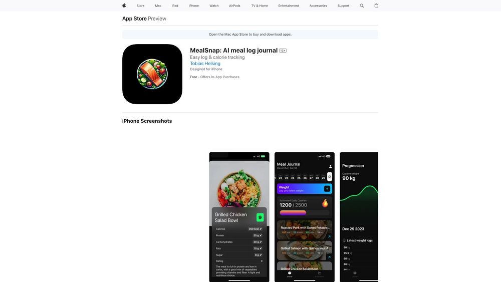 image for MealSnap: AI meal log journal