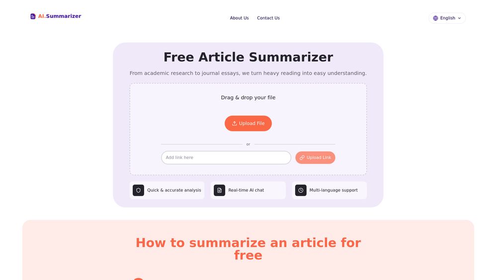 image for Free AI Article Summarizer