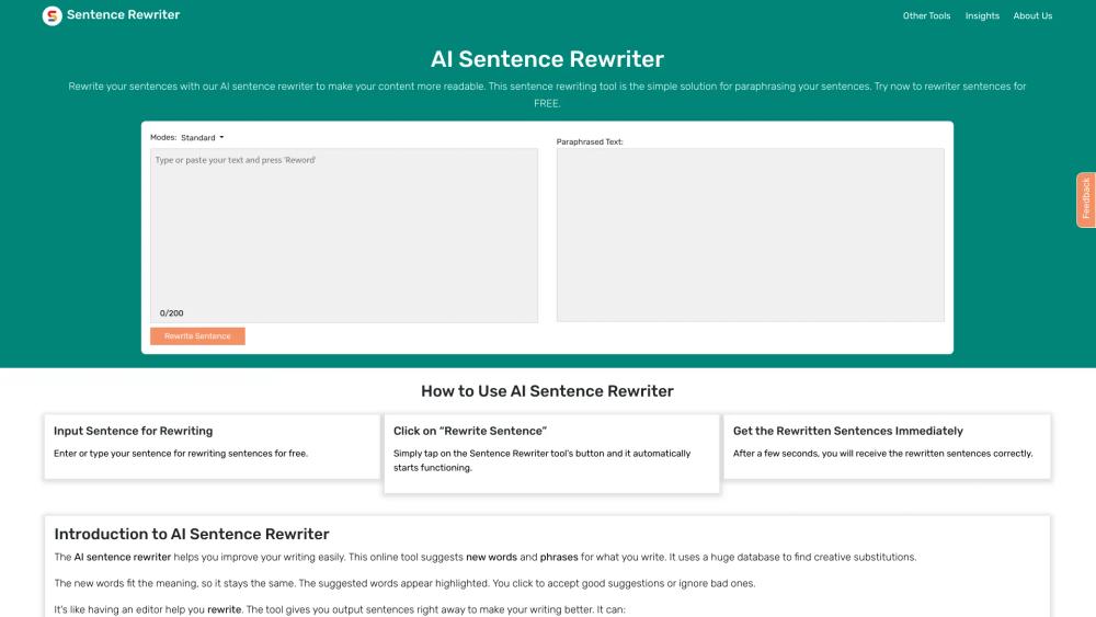 image for AI Sentence Rewriter