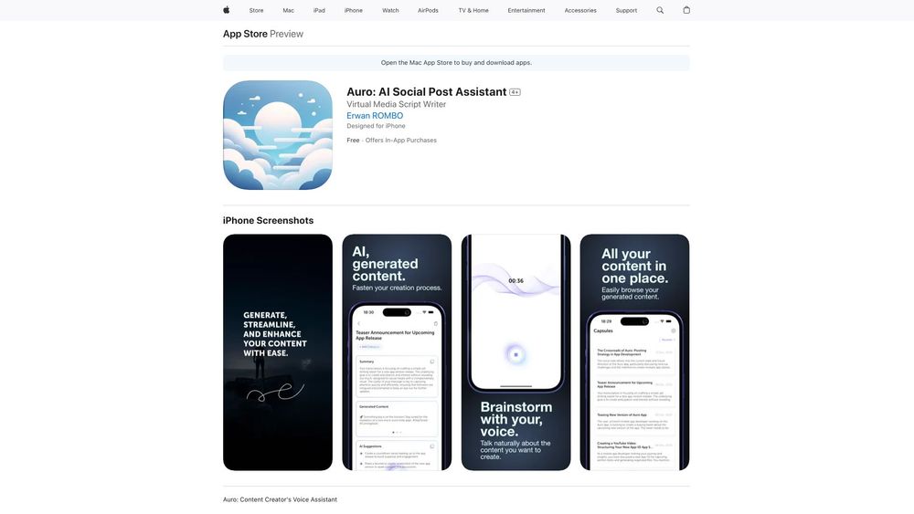 image for Auro: AI Social Post Assistant