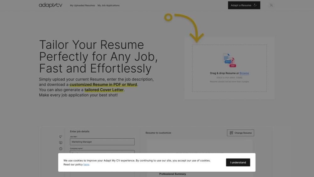 image for Adapt My CV