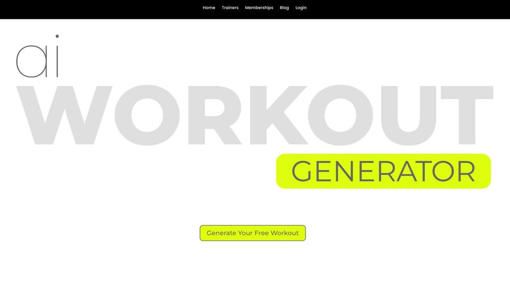 image for Ai Workout Generator