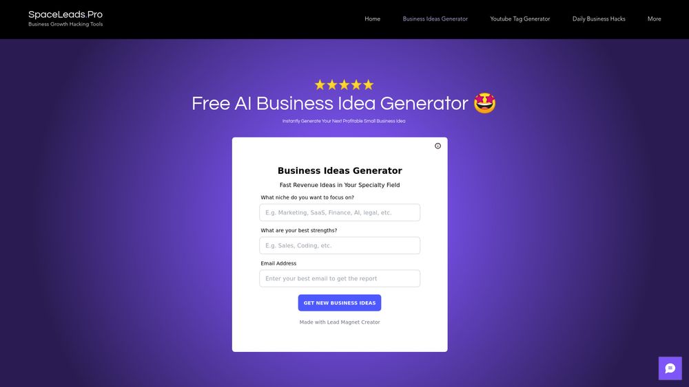 image for Free AI Business Idea Generator