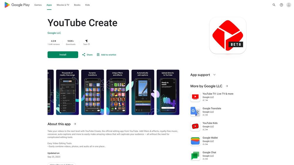 image for YouTube Create