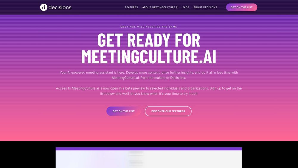 image for MeetingCulture.ai from Decisions