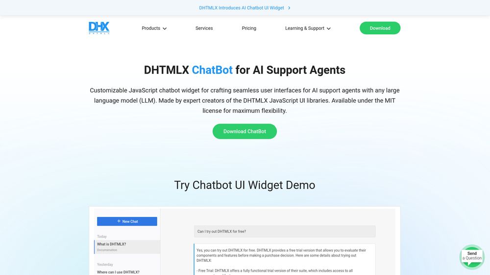 image for DHTMLX Chatbot