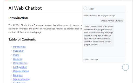 image for AI Web Chatbot
