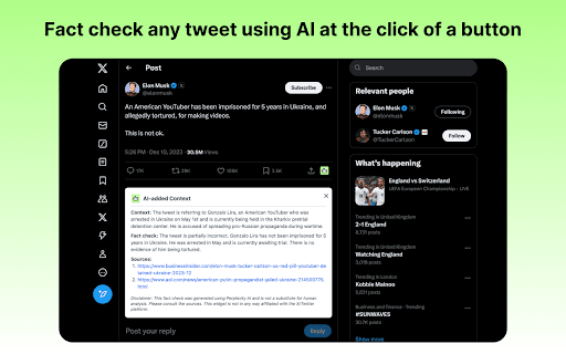 image for VeriTweets - Fact-Check Tweets Instantly